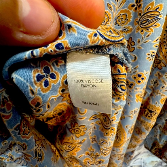 J. Jill Floral Paisley Blouse Wearever Collection BOHO Aesthetic women size L - Picture 12 of 12